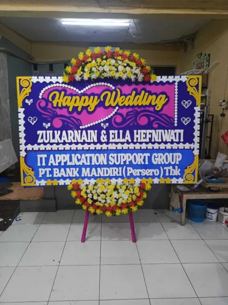Papan Bunga Paket Wedding Depok
